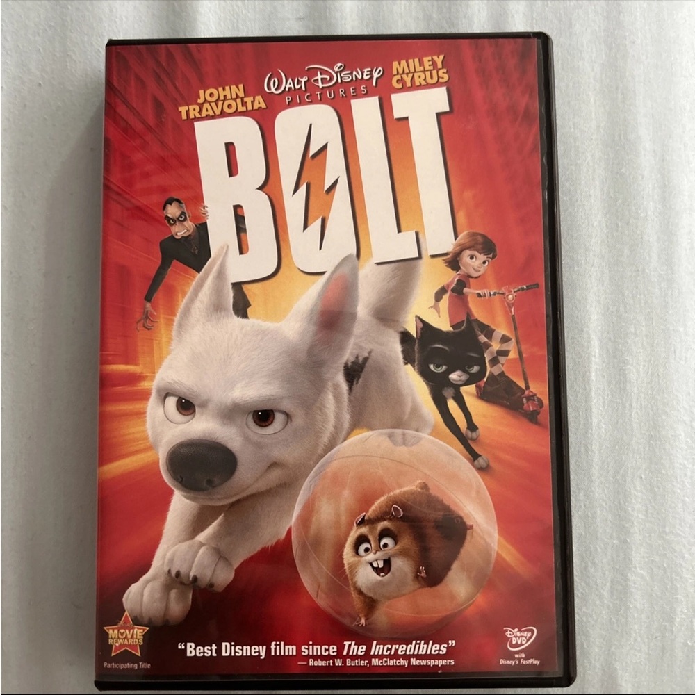 Bolt DVD Walt Disney Pictures Movie Ft. John Travolta Miley Cyrus